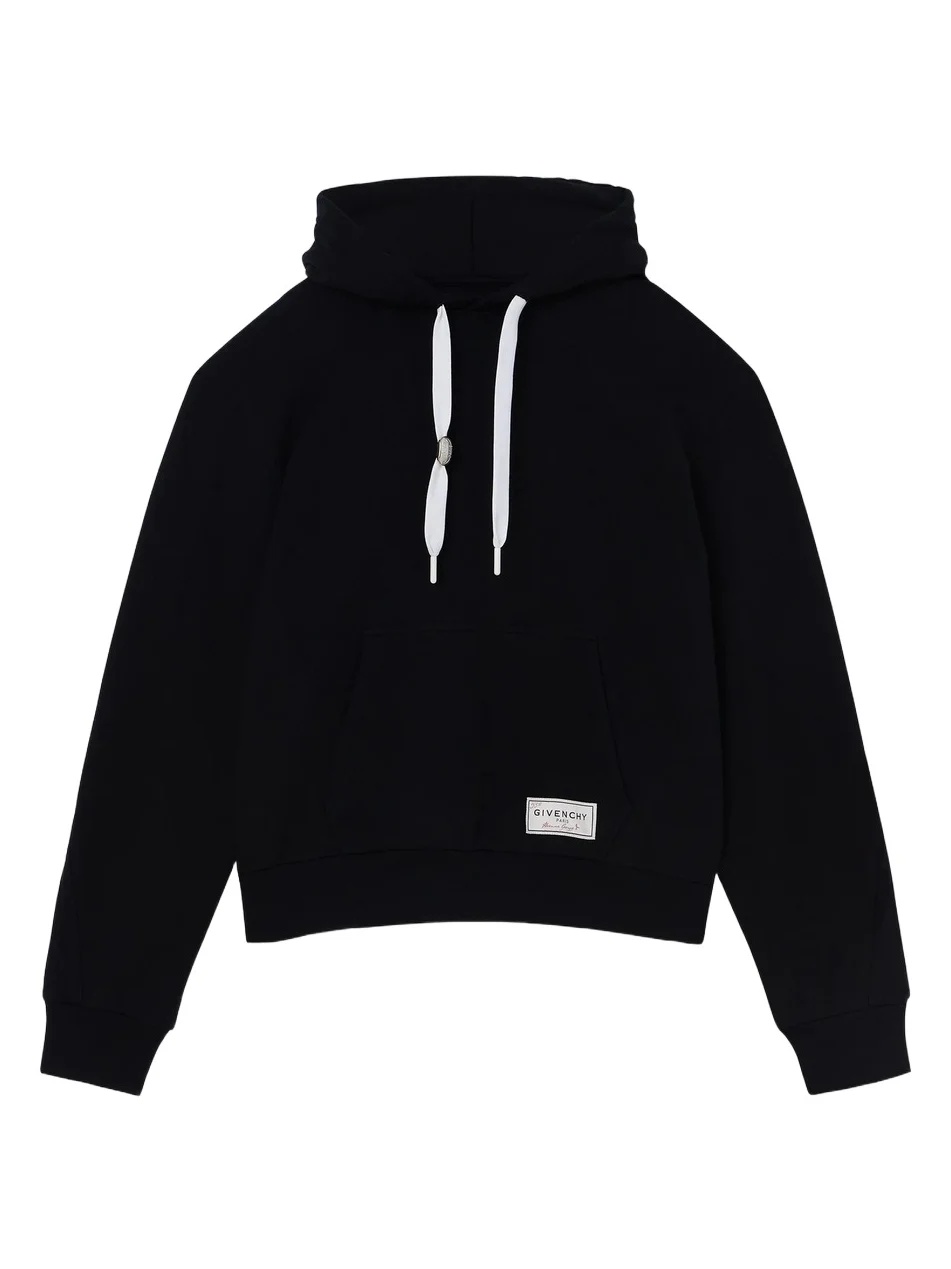 Men's Couture Seam Hoodie in Fleece - Black