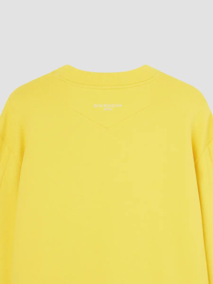 Givenchy Men's Couture Seam Sweatshirt in Fleece with Shirt Cuffs - Yellow | Thumbnail 10