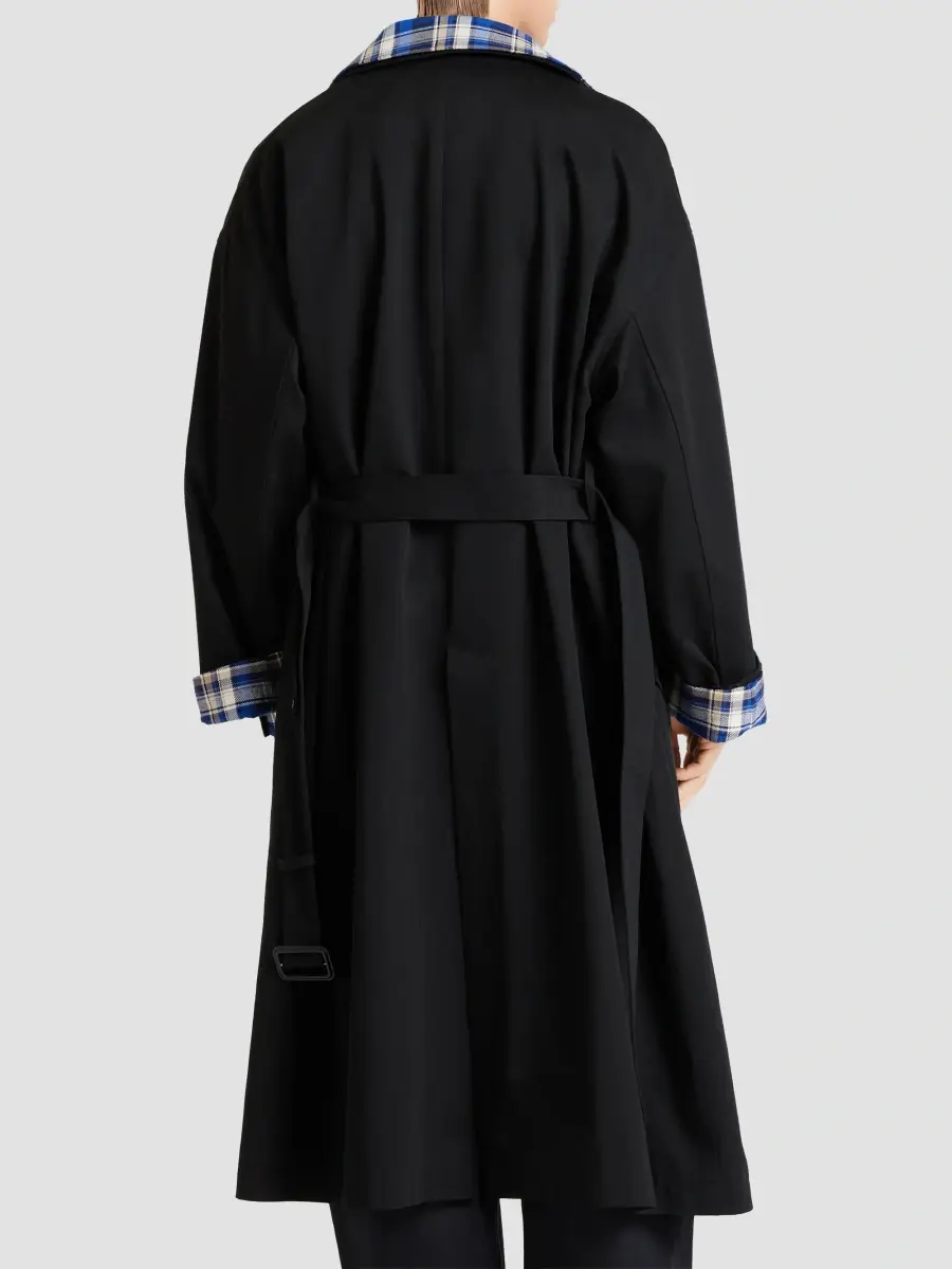 Givenchy Men's Couture Seam Double Trench Coat in Cotton - Black | Thumbnail 6 Givenchy Men's Couture Seam Double Trench Coat in Cotton - Black | Thumbnail 6
