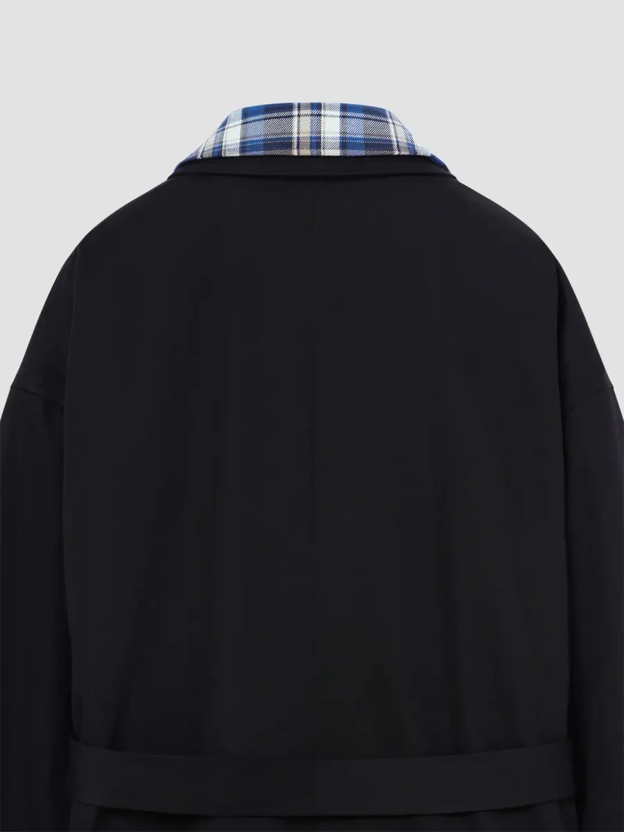 Givenchy Men's Couture Seam Double Trench Coat in Cotton - Black | Thumbnail 9 Givenchy Men's Couture Seam Double Trench Coat in Cotton - Black | Thumbnail 9