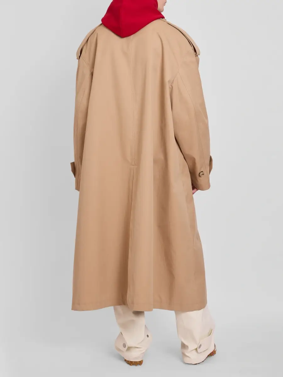 AMI PARIS Men's Cotton Gabardine Trench Coat | Thumbnail 3 AMI PARIS Men's Cotton Gabardine Trench Coat | Thumbnail 3