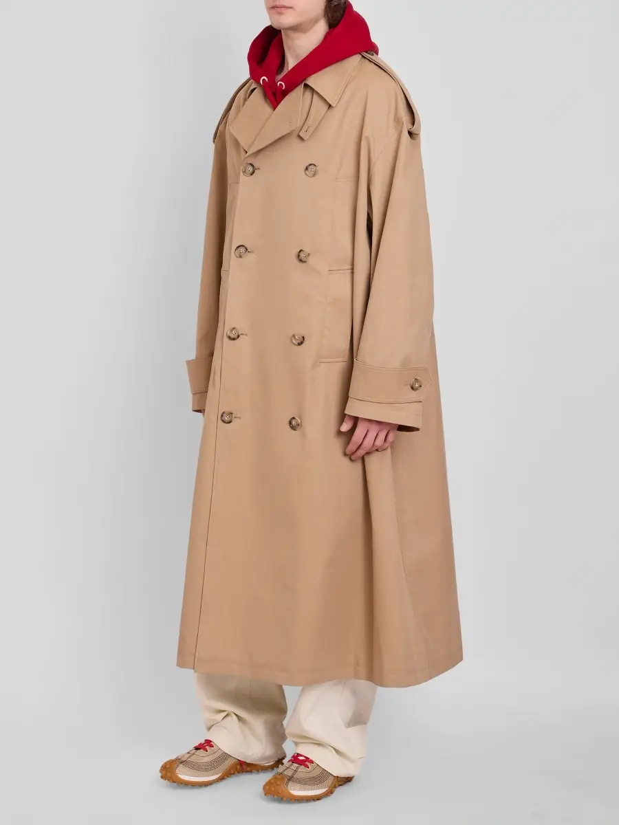 AMI PARIS Men's Cotton Gabardine Trench Coat | Thumbnail 4 AMI PARIS Men's Cotton Gabardine Trench Coat | Thumbnail 4