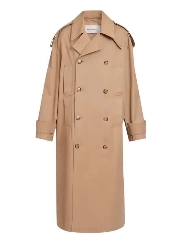 AMI PARIS Men's Cotton Gabardine Trench Coat