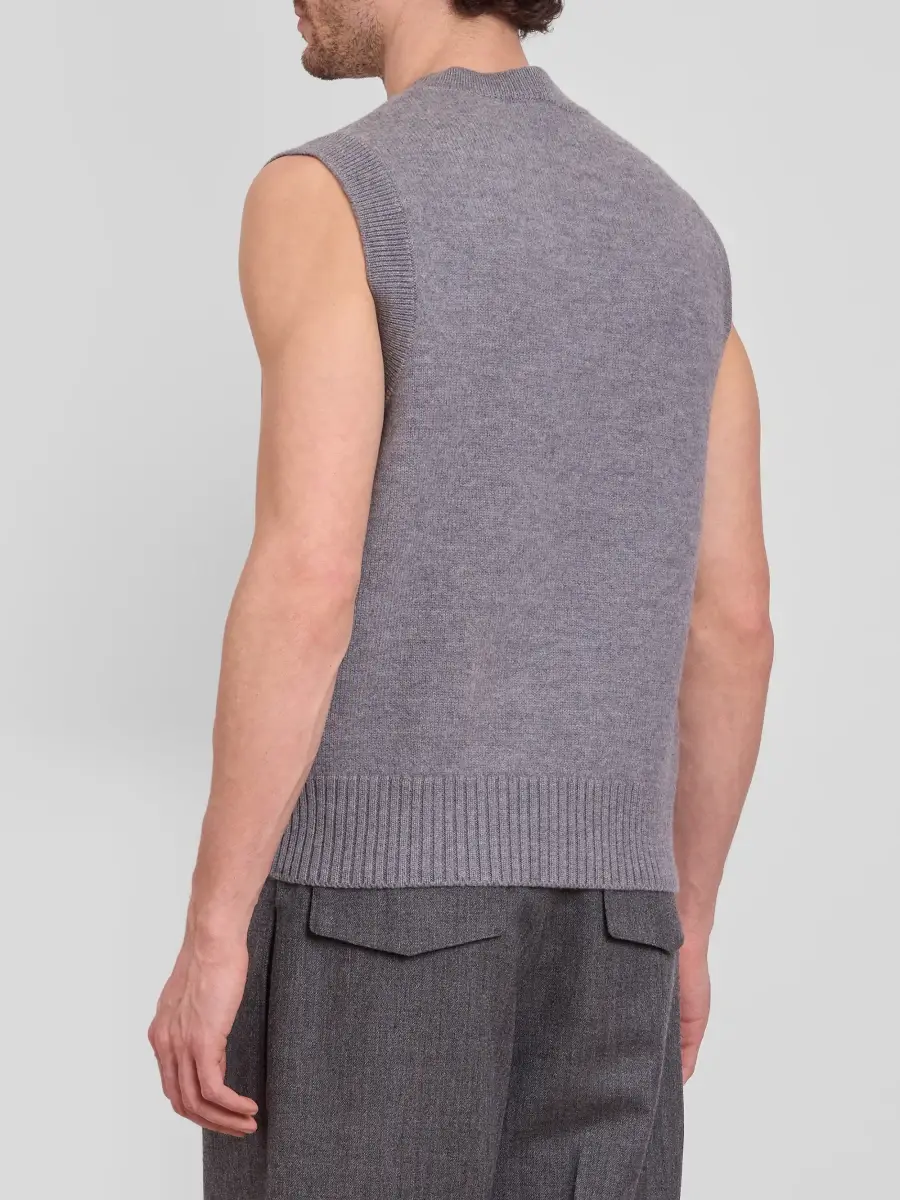 AMI PARIS Men's Quota Ami De Coeur Logo Knit Vest | Thumbnail 3 AMI PARIS Men's Quota Ami De Coeur Logo Knit Vest | Thumbnail 3