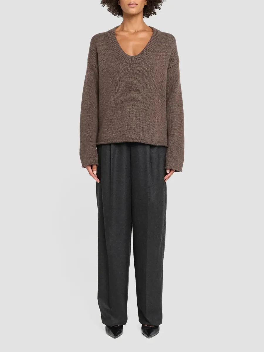 Loulou de Saison Women's Derry U-Neck Sweater | Thumbnail 2 Loulou de Saison Women's Derry U-Neck Sweater | Thumbnail 2