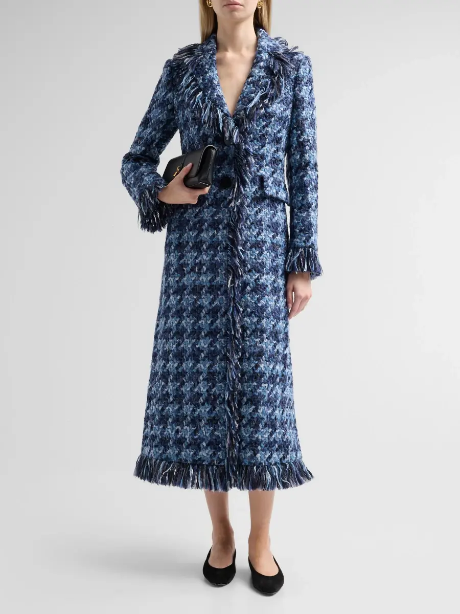 MAISON COMMON Women's Long Wool Tweed Coat | Thumbnail 2 MAISON COMMON Women's Long Wool Tweed Coat | Thumbnail 2