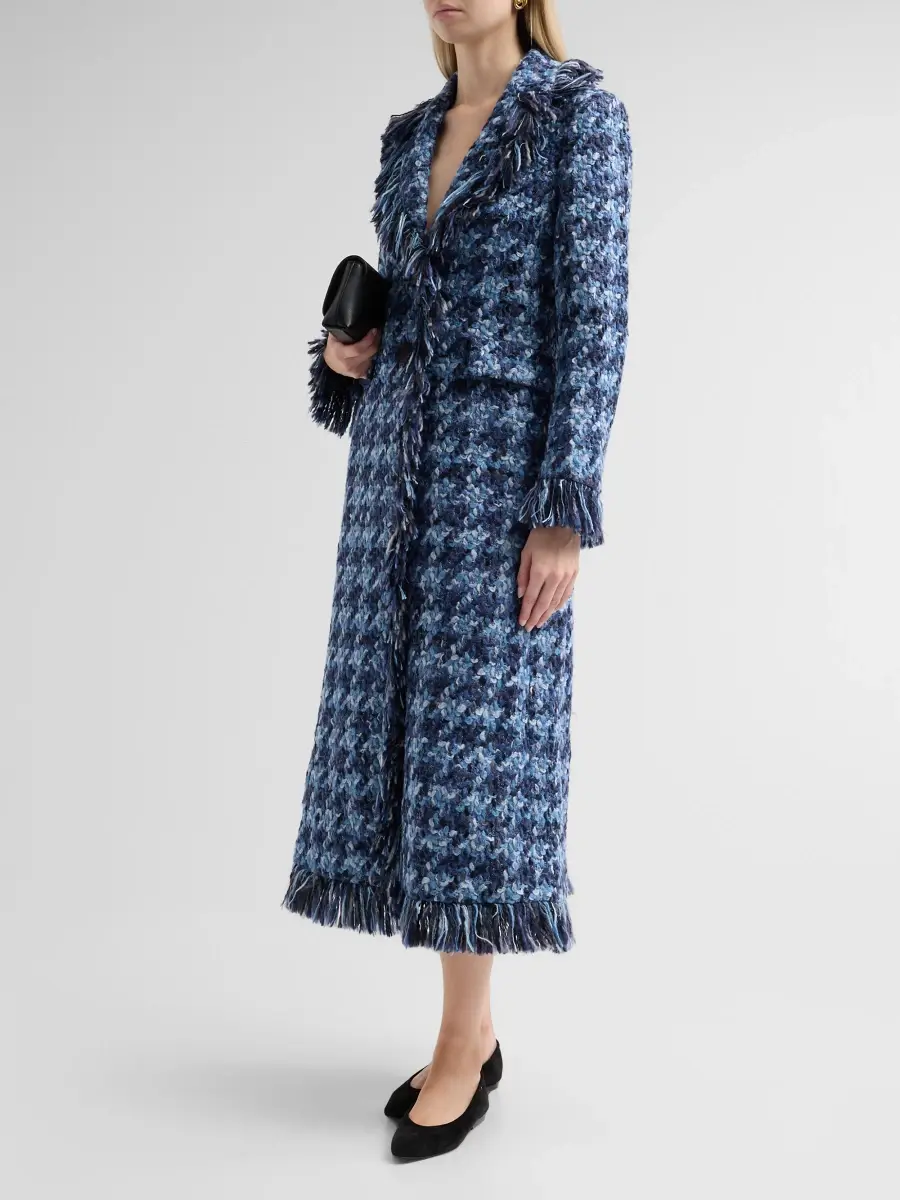 MAISON COMMON Women's Long Wool Tweed Coat | Thumbnail 4 MAISON COMMON Women's Long Wool Tweed Coat | Thumbnail 4