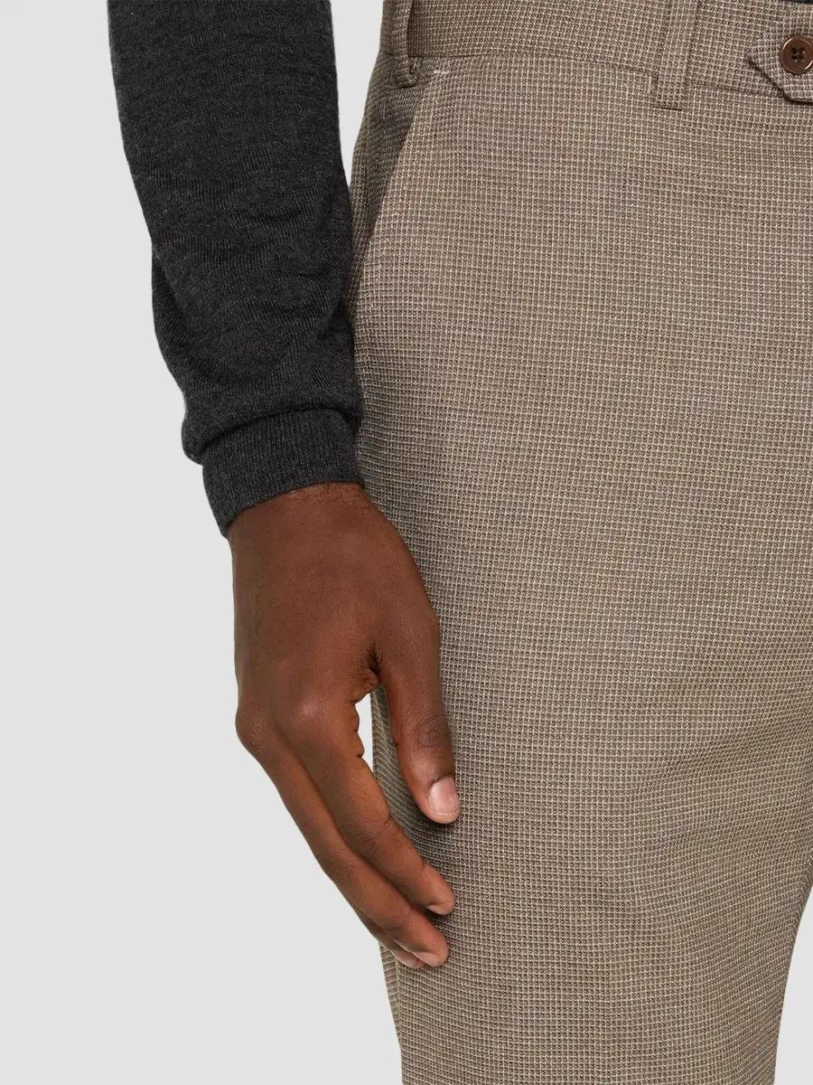 Emporio Armani Men's Micro Check Wool-Blend Trousers | Thumbnail 5 Emporio Armani Men's Micro Check Wool-Blend Trousers | Thumbnail 5