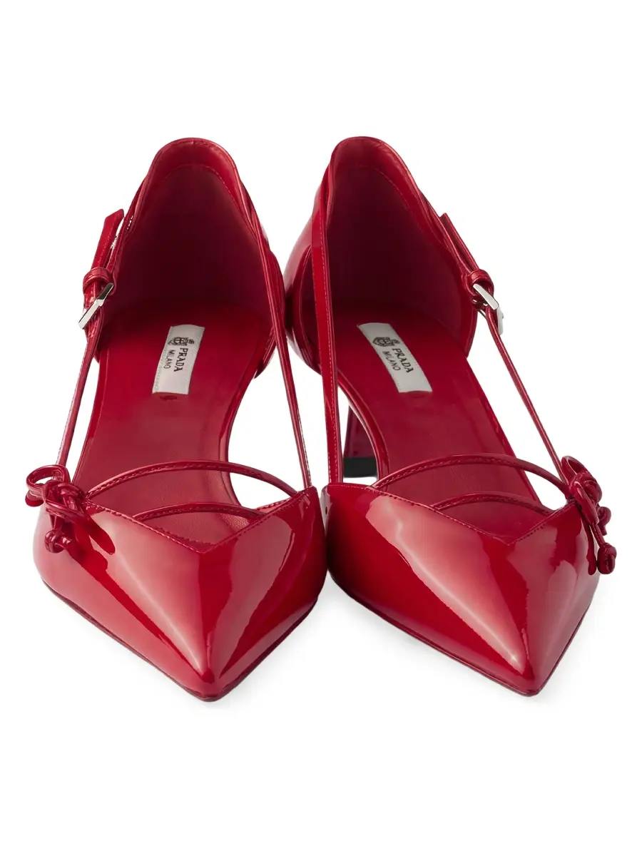Prada Women's Open Side Patent Leather Pumps | Thumbnail 3 Prada Women's Open Side Patent Leather Pumps | Thumbnail 3