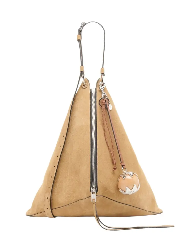 MOSCHINO Women's Folded Suede Hobo Bag