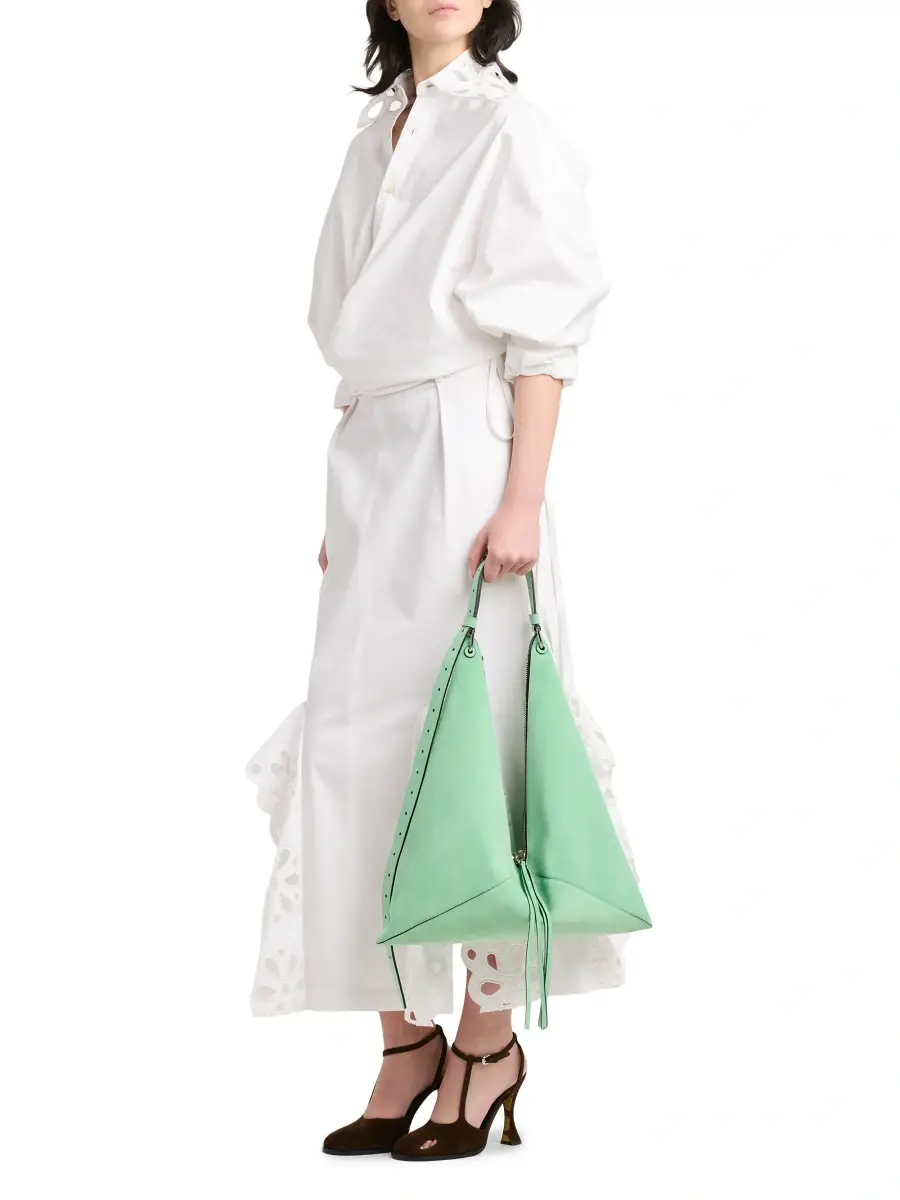 MOSCHINO Women's Folded Suede Hobo Bag | Thumbnail 2