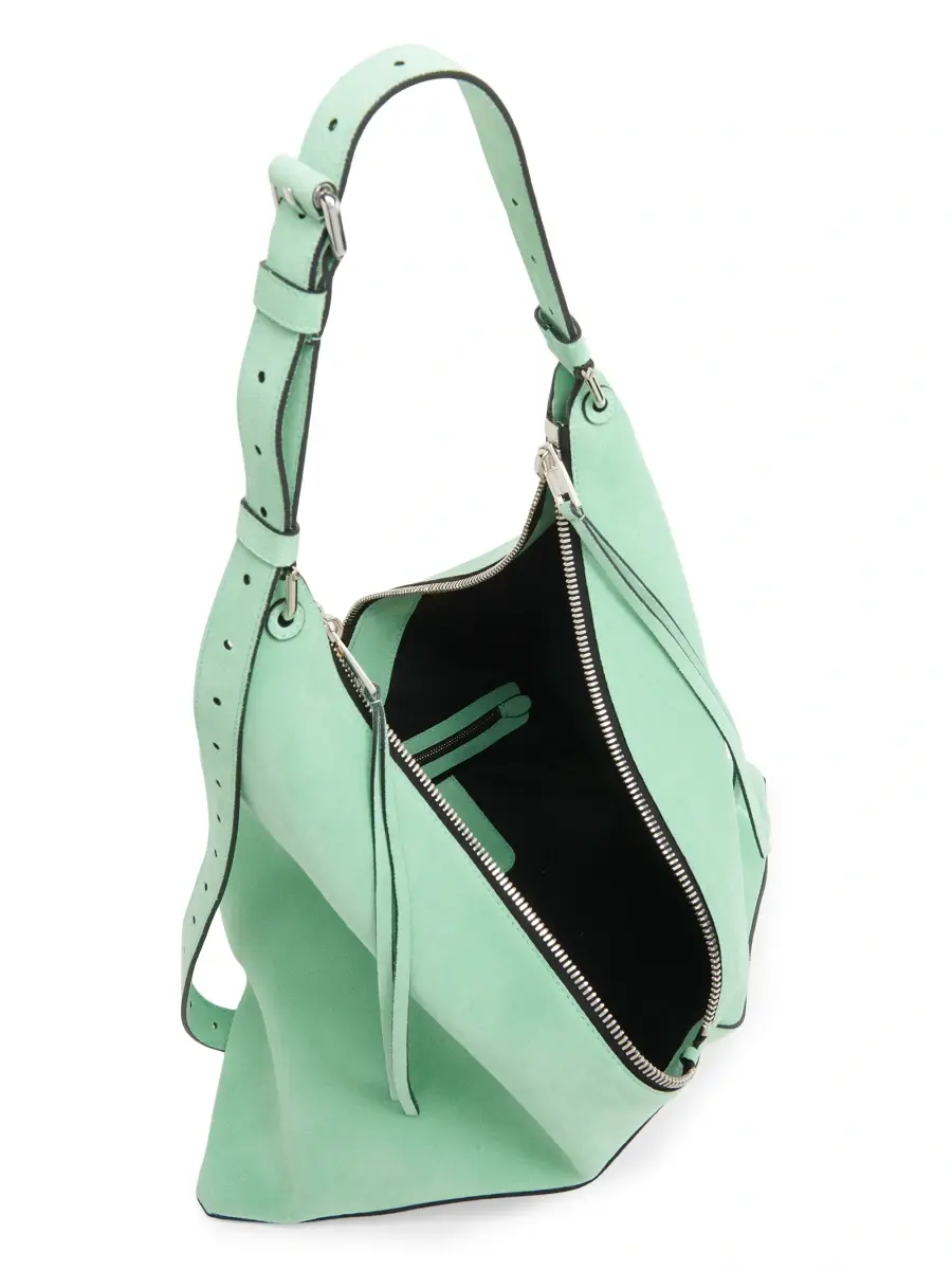 MOSCHINO Women's Folded Suede Hobo Bag | Thumbnail 4
