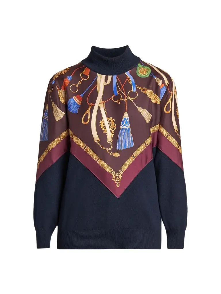 Etro Women's Strap Print Wool-Blend Sweater