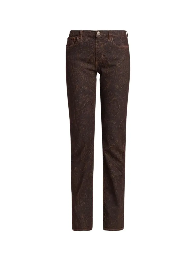 Etro Women's Paisley Mid-Rise Slim Jeans
