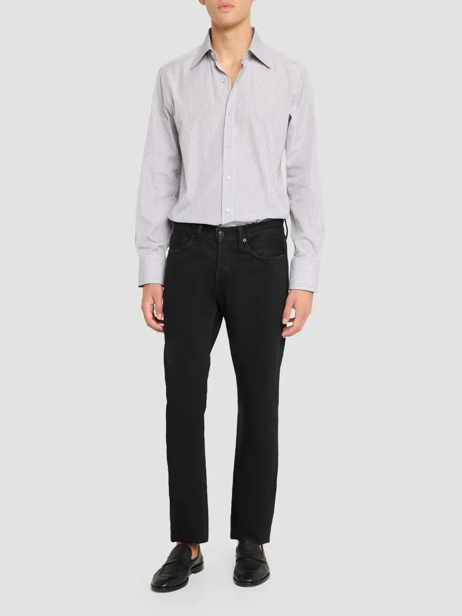 Tom Ford Men's Striped Cotton Classic-Fit Dress Shirt | Thumbnail 2 Tom Ford Men's Striped Cotton Classic-Fit Dress Shirt | Thumbnail 2
