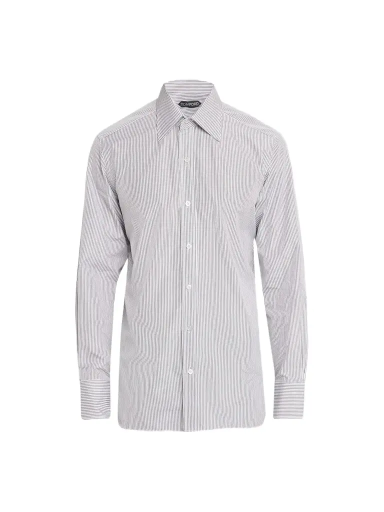 Tom Ford Men's Striped Cotton Classic-Fit Dress Shirt