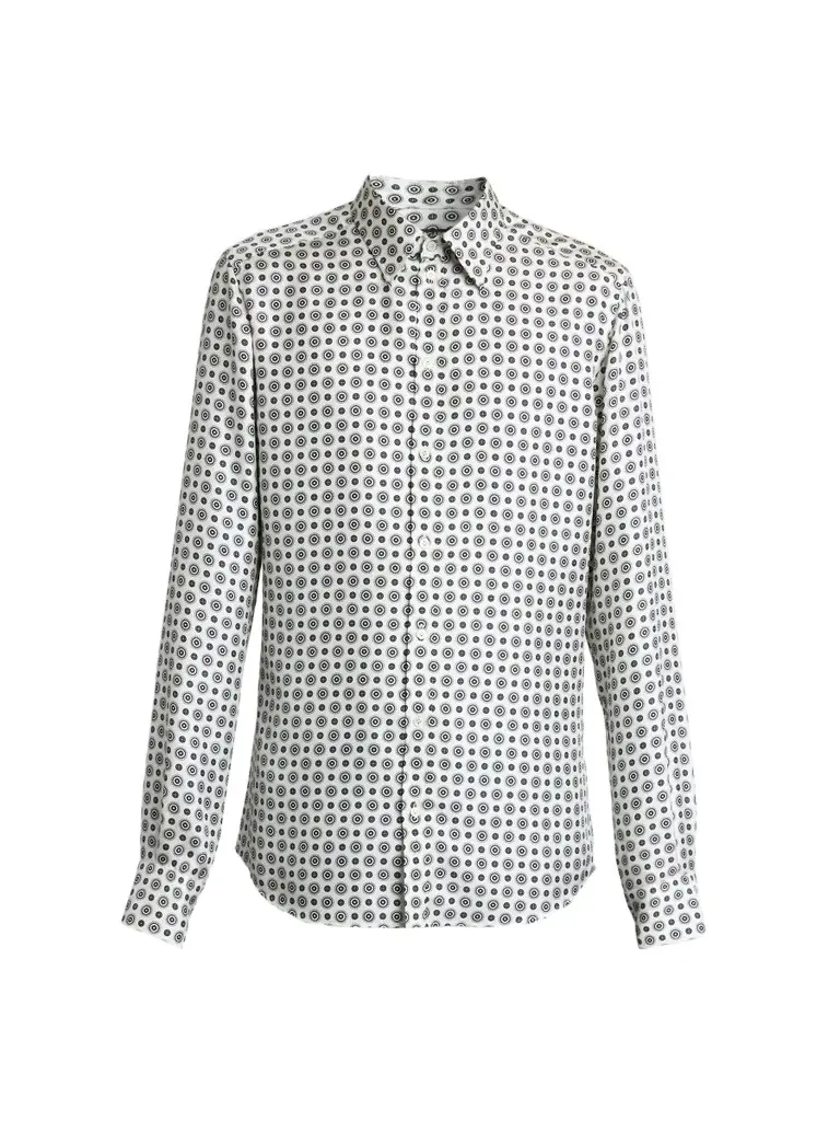 Dolce & Gabbana Men's Geometric Silk Shirt