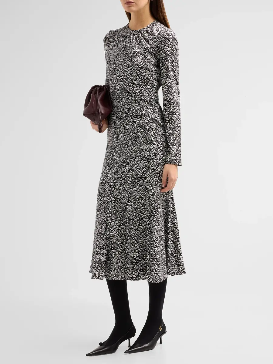Dolce & Gabbana Women's Roselline Silk Midi Dress | Thumbnail 4 Dolce & Gabbana Women's Roselline Silk Midi Dress | Thumbnail 4