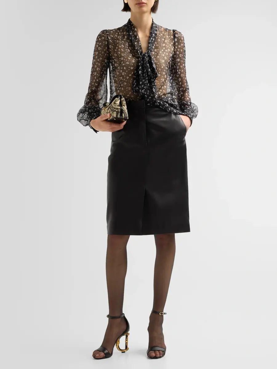 Dolce & Gabbana Women's Silk Chiffon Blouse | Thumbnail 2 Dolce & Gabbana Women's Silk Chiffon Blouse | Thumbnail 2