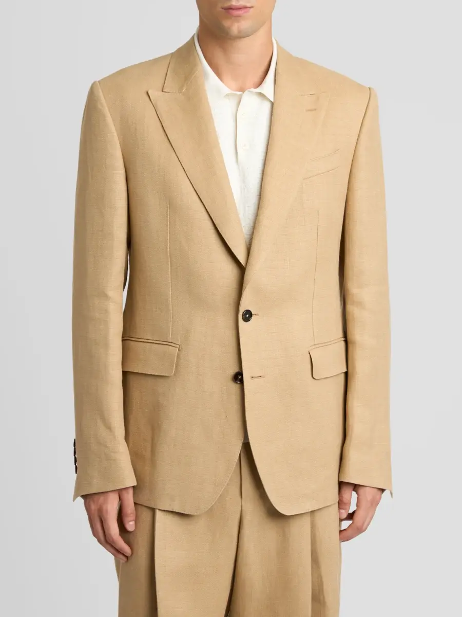 Dolce & Gabbana Men's Solid Two-Button Jacket | Thumbnail 4 Dolce & Gabbana Men's Solid Two-Button Jacket | Thumbnail 4