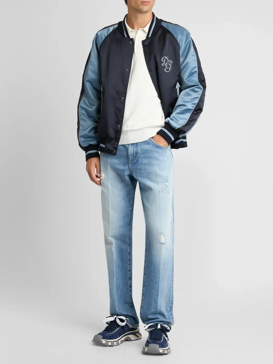 Dolce & Gabbana Men's Orta Distressed Straight-Leg Jeans | Thumbnail 2