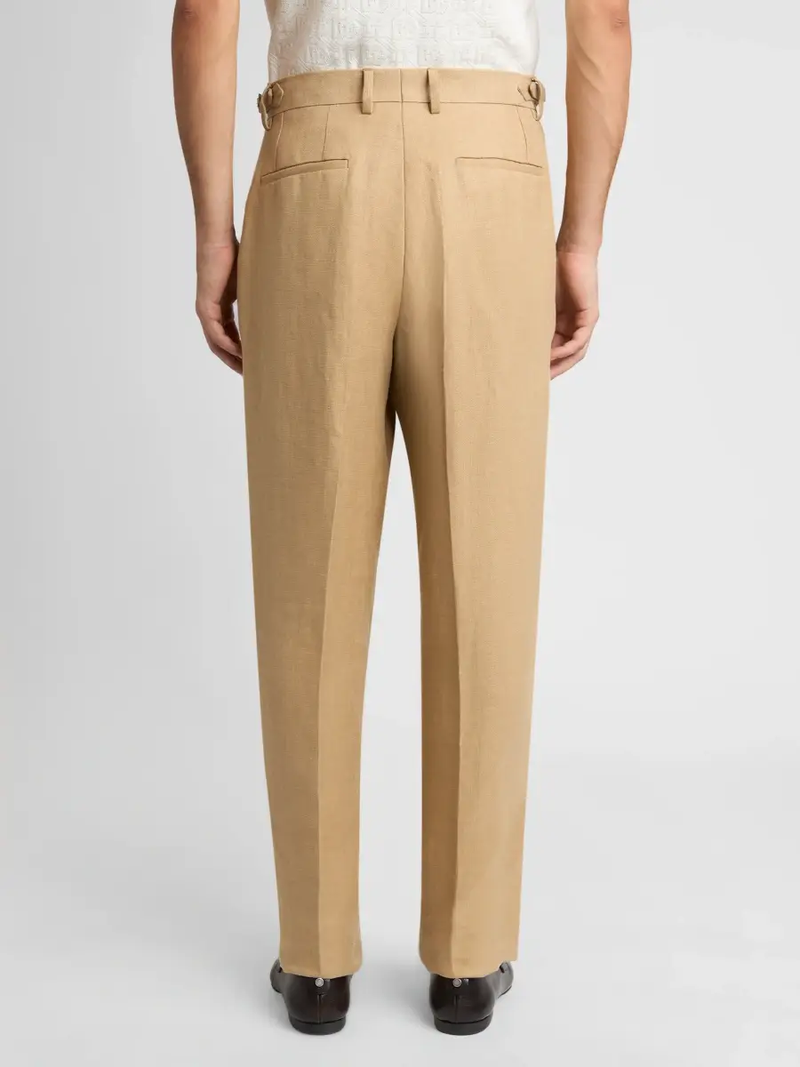 Dolce & Gabbana Men's Pleated Straight-Leg Trousers | Thumbnail 3