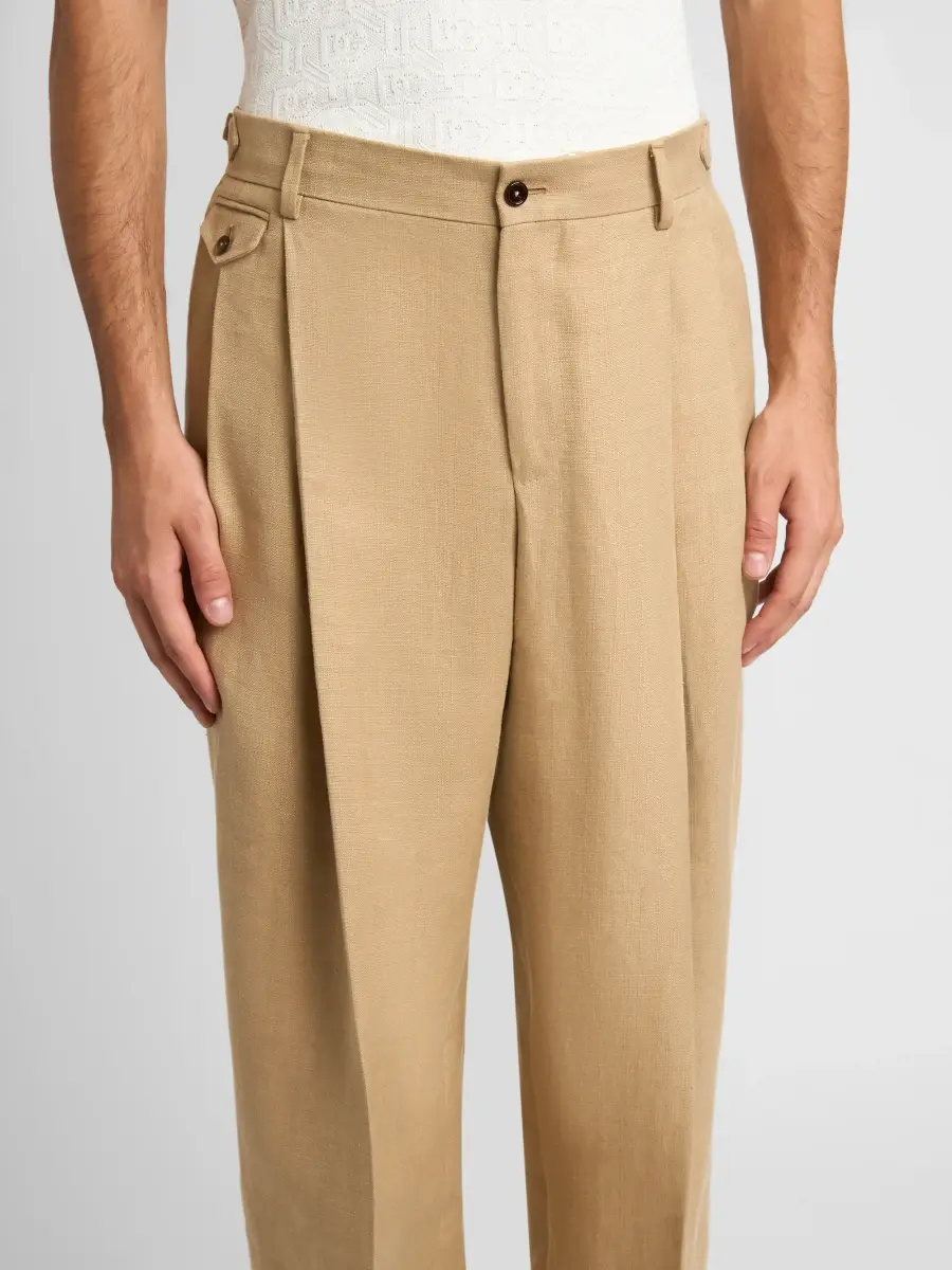 Dolce & Gabbana Men's Pleated Straight-Leg Trousers | Thumbnail 5