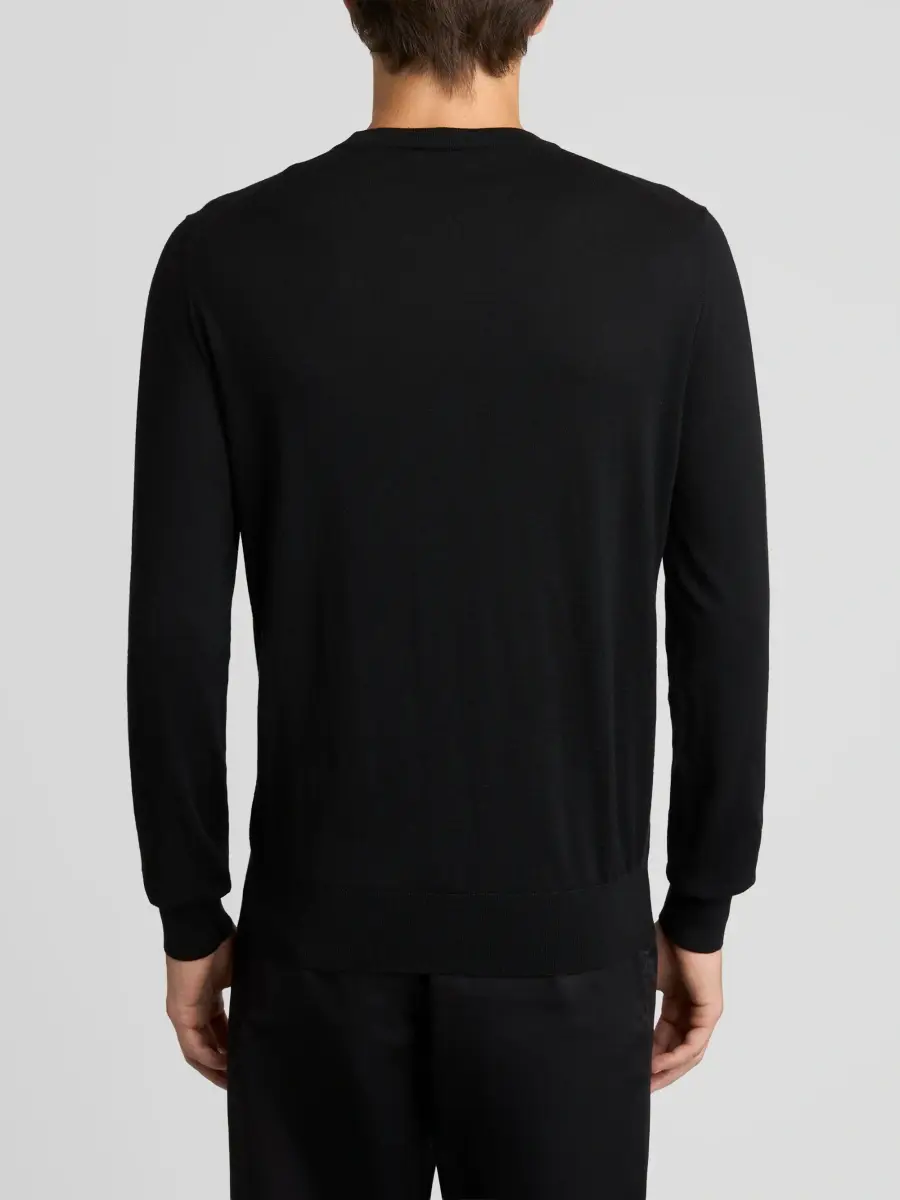 Dolce & Gabbana Men's Round Neck Virgin Wool Sweater | Thumbnail 3 Dolce & Gabbana Men's Round Neck Virgin Wool Sweater | Thumbnail 3