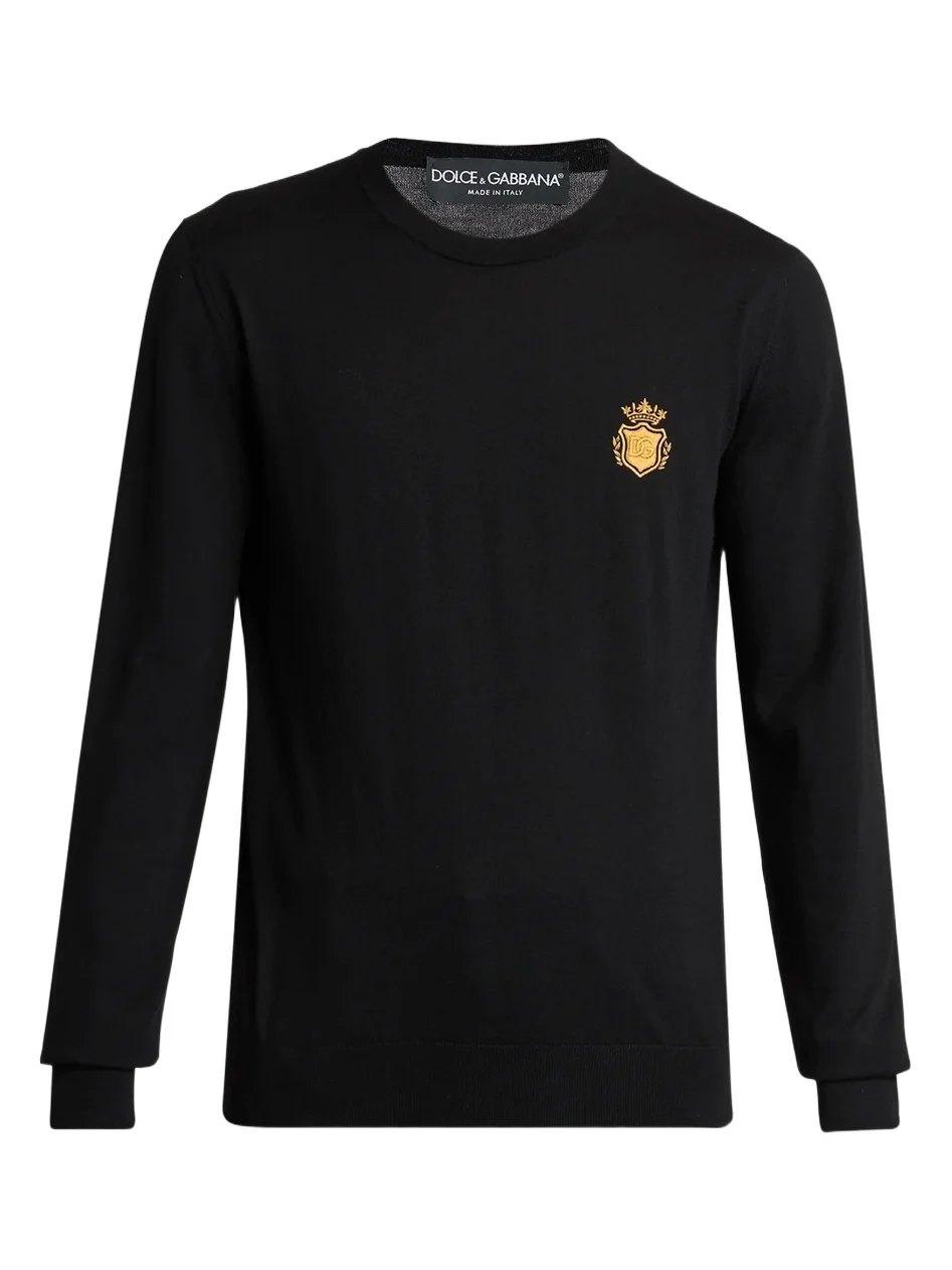 Dolce & Gabbana Men's Round Neck Virgin Wool Sweater
