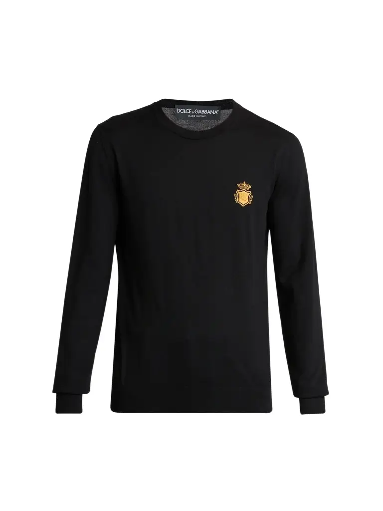 Dolce & Gabbana Men's Round Neck Virgin Wool Sweater