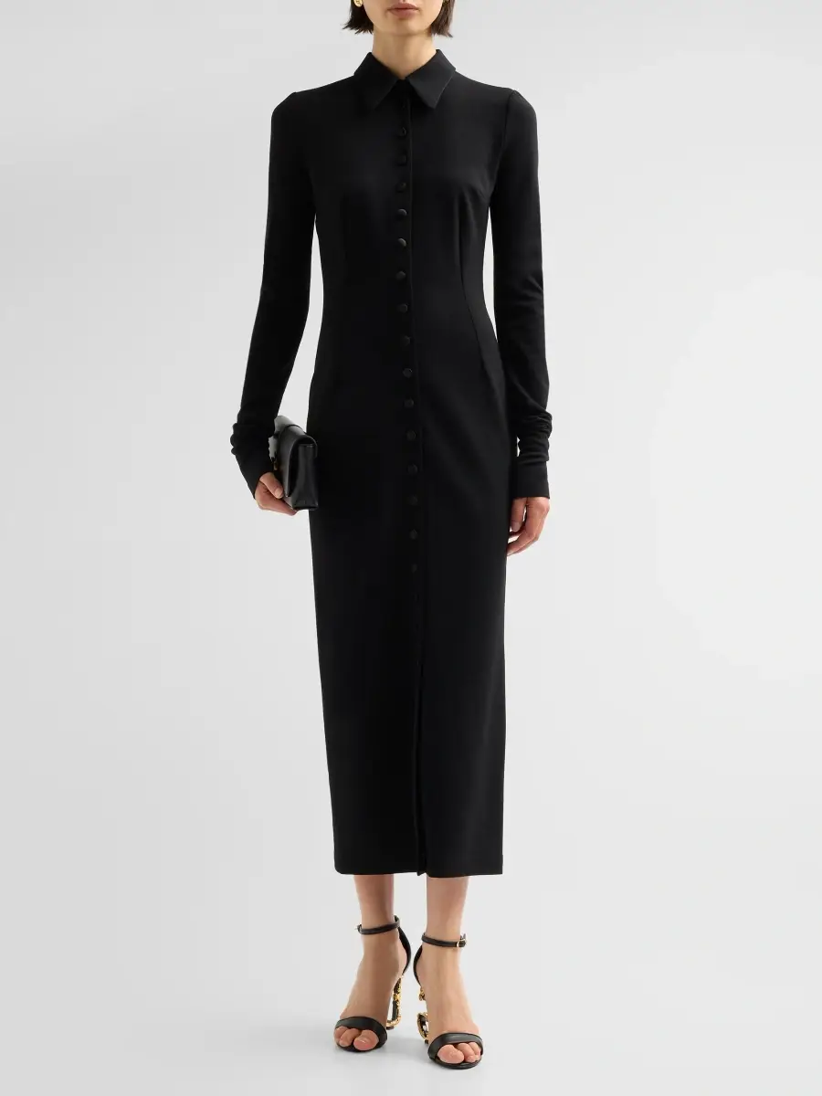 Dolce & Gabbana Women's Wool Midi Shirtdress | Thumbnail 2 Dolce & Gabbana Women's Wool Midi Shirtdress | Thumbnail 2
