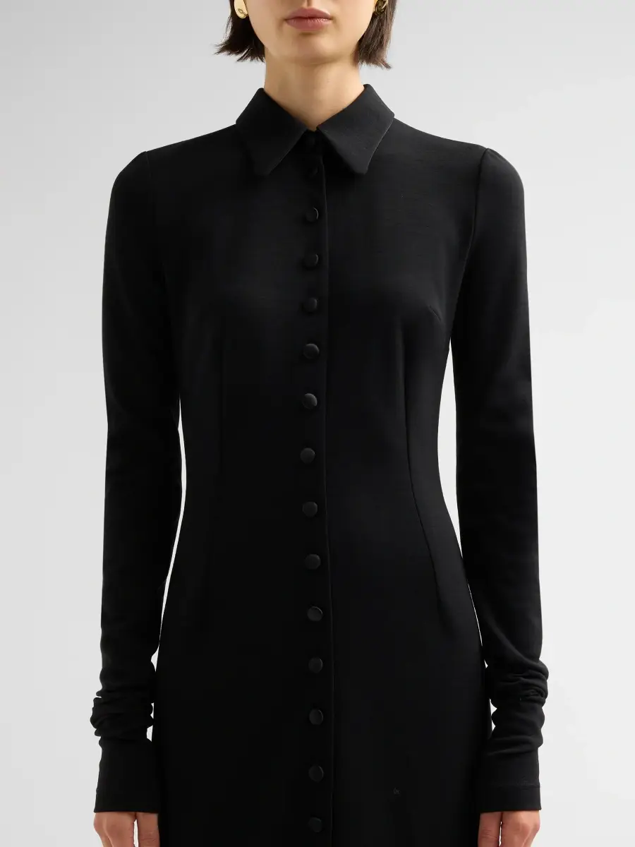 Dolce & Gabbana Women's Wool Midi Shirtdress | Thumbnail 5 Dolce & Gabbana Women's Wool Midi Shirtdress | Thumbnail 5