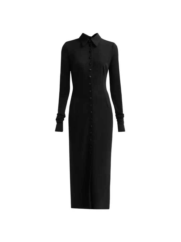 Women's Wool Midi Shirtdress Women's Wool Midi Shirtdress