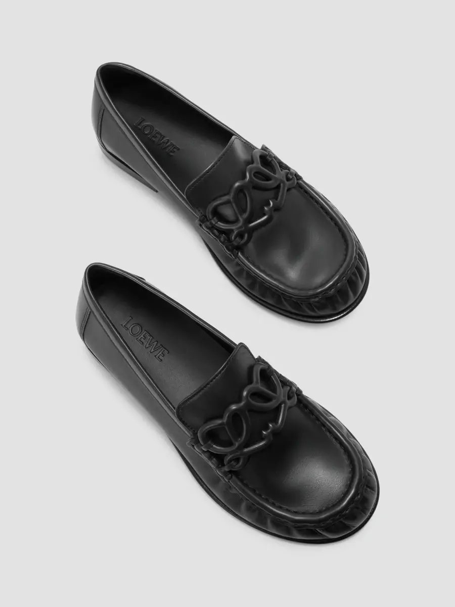 Loewe Women's Double L Leather Loafers | Thumbnail 3