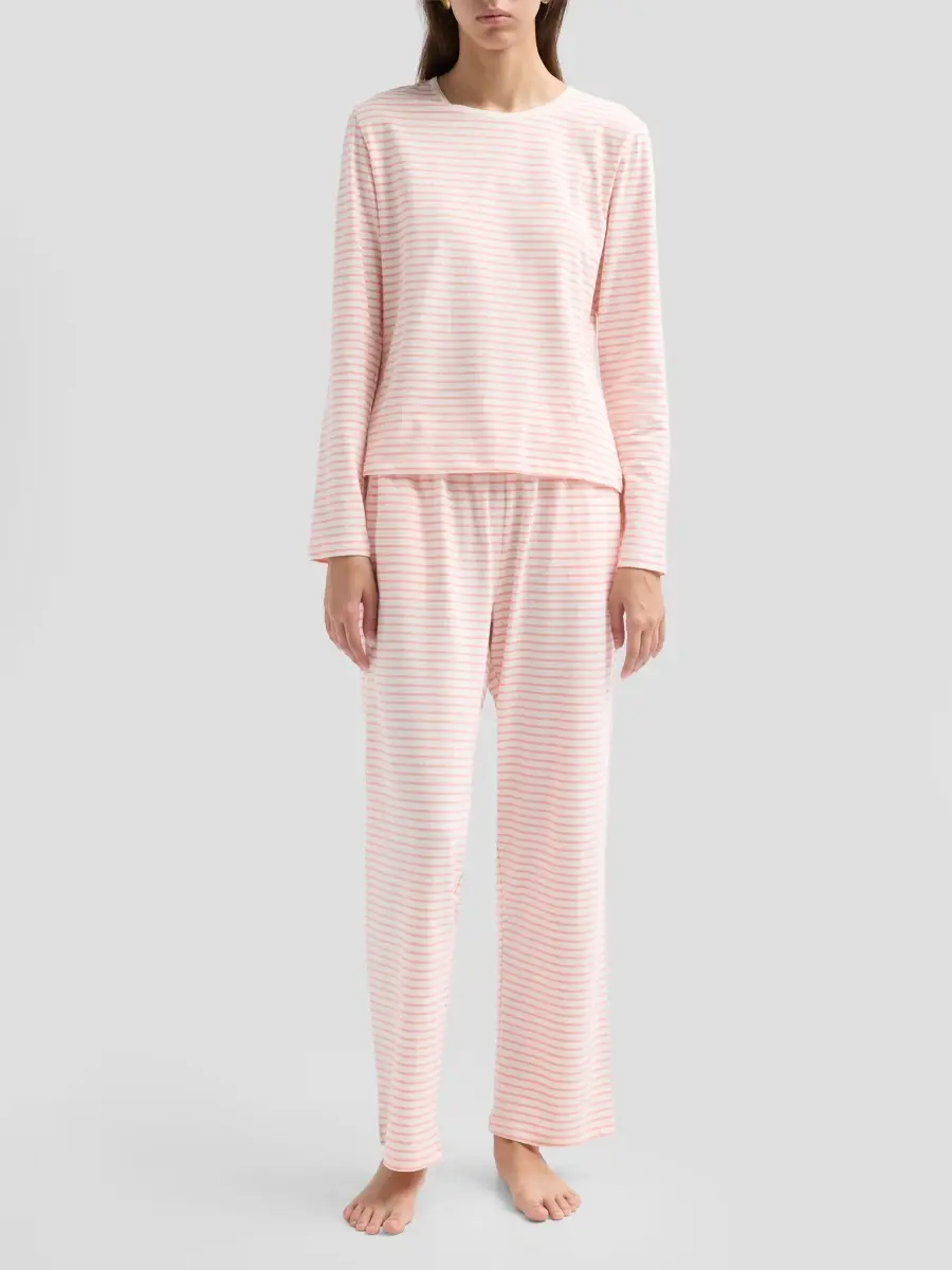 Papinelle Women's Soft Cotton Knit Pajama Set | Thumbnail 2