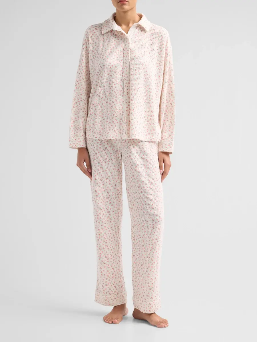 Papinelle Women's Floral Waffle-Knit Pajamas | Thumbnail 2 Papinelle Women's Floral Waffle-Knit Pajamas | Thumbnail 2