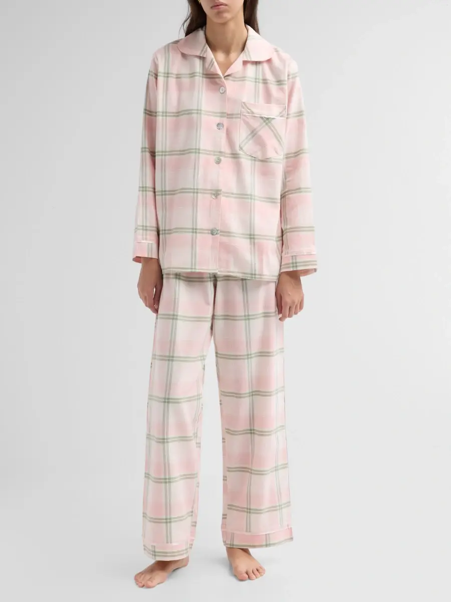 Papinelle Women's Cotton Plaid Pajama Set | Thumbnail 2 Papinelle Women's Cotton Plaid Pajama Set | Thumbnail 2