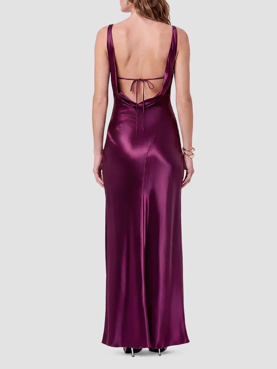 Nicholas the Label Women's Alfina Satin Cowlneck Gown | Thumbnail 3 Nicholas the Label Women's Alfina Satin Cowlneck Gown | Thumbnail 3