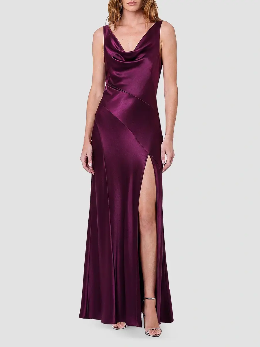 Nicholas the Label Women's Alfina Satin Cowlneck Gown | Thumbnail 4 Nicholas the Label Women's Alfina Satin Cowlneck Gown | Thumbnail 4