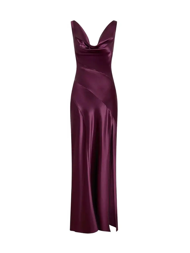 Nicholas the Label Women's Alfina Satin Cowlneck Gown