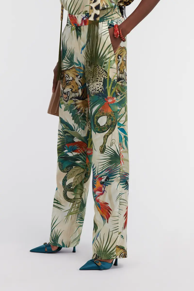 Roberto Cavalli Jungle Print Silk Trousers | Thumbnail 4 Roberto Cavalli Jungle Print Silk Trousers | Thumbnail 4