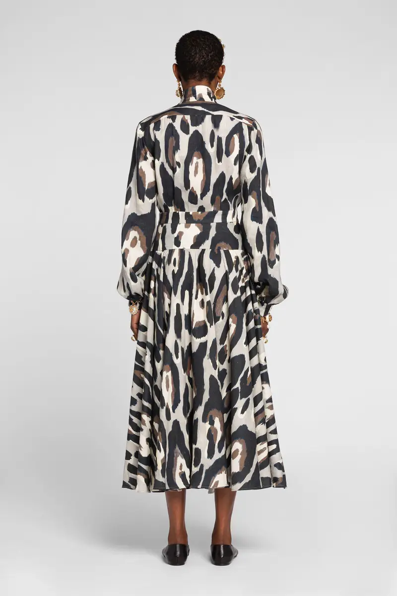Roberto Cavalli Animal-print linen midi dress | Thumbnail 4 Roberto Cavalli Animal-print linen midi dress | Thumbnail 4