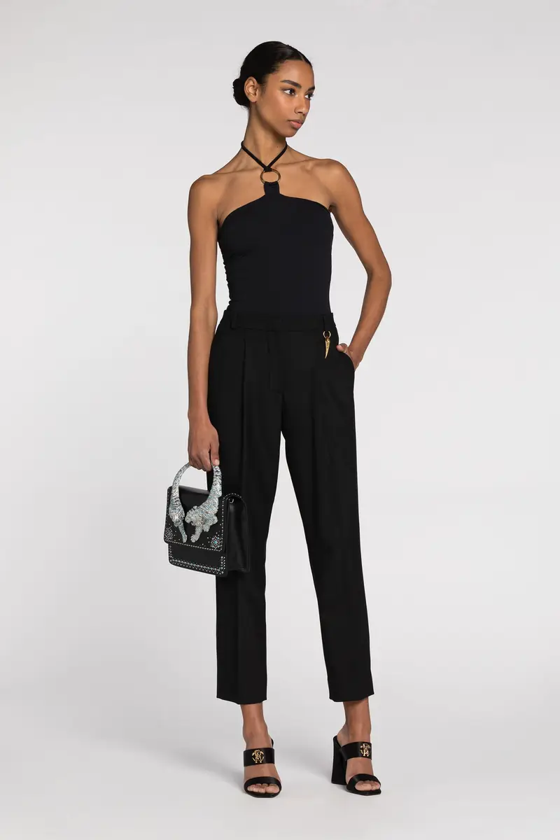 Roberto Cavalli Pressed-crease cropped trousers | Thumbnail 2 Roberto Cavalli Pressed-crease cropped trousers | Thumbnail 2