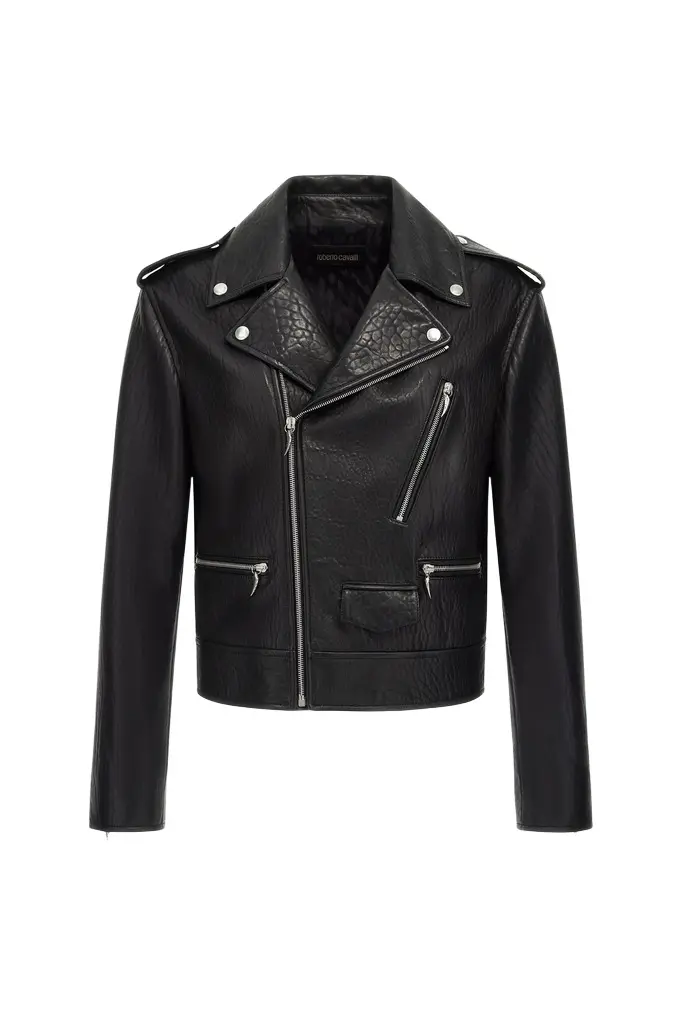 Roberto Cavalli Leather Biker Jacket