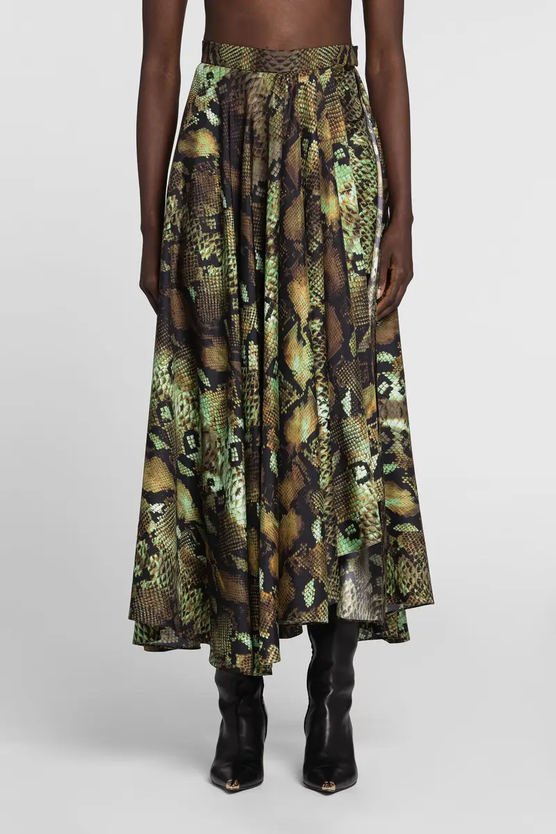 Roberto Cavalli Python-Print Silk Skirt | Thumbnail 3 Roberto Cavalli Python-Print Silk Skirt | Thumbnail 3