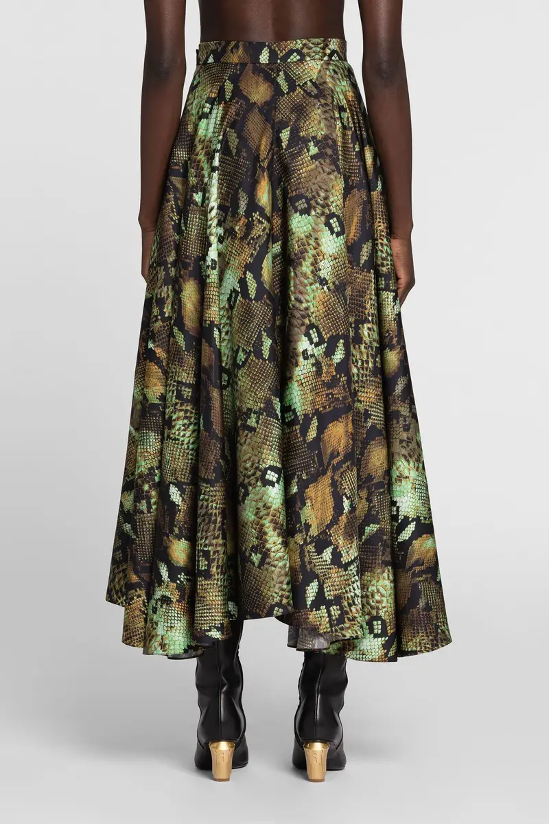 Roberto Cavalli Python-Print Silk Skirt | Thumbnail 4 Roberto Cavalli Python-Print Silk Skirt | Thumbnail 4