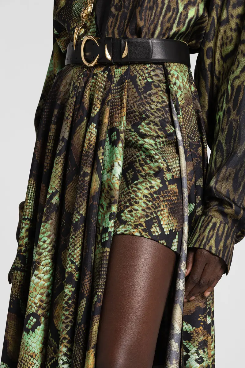 Roberto Cavalli Python-Print Silk Skirt | Thumbnail 5 Roberto Cavalli Python-Print Silk Skirt | Thumbnail 5