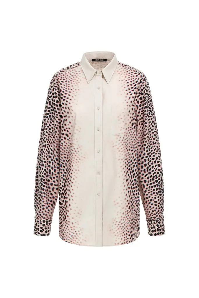 Roberto Cavalli Shark Print Shirt