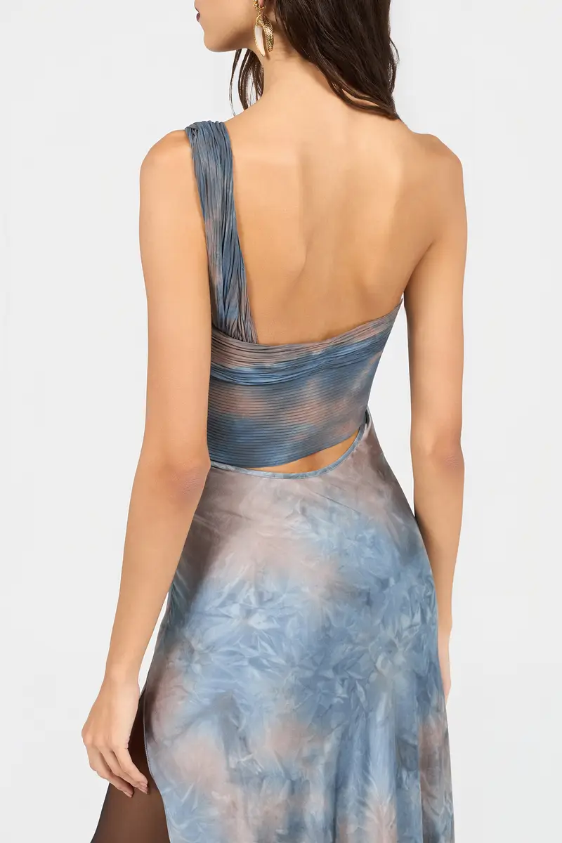 Roberto Cavalli Long Tie-Dye Effect Dress With Jewel Detail | Thumbnail 5 Roberto Cavalli Long Tie-Dye Effect Dress With Jewel Detail | Thumbnail 5