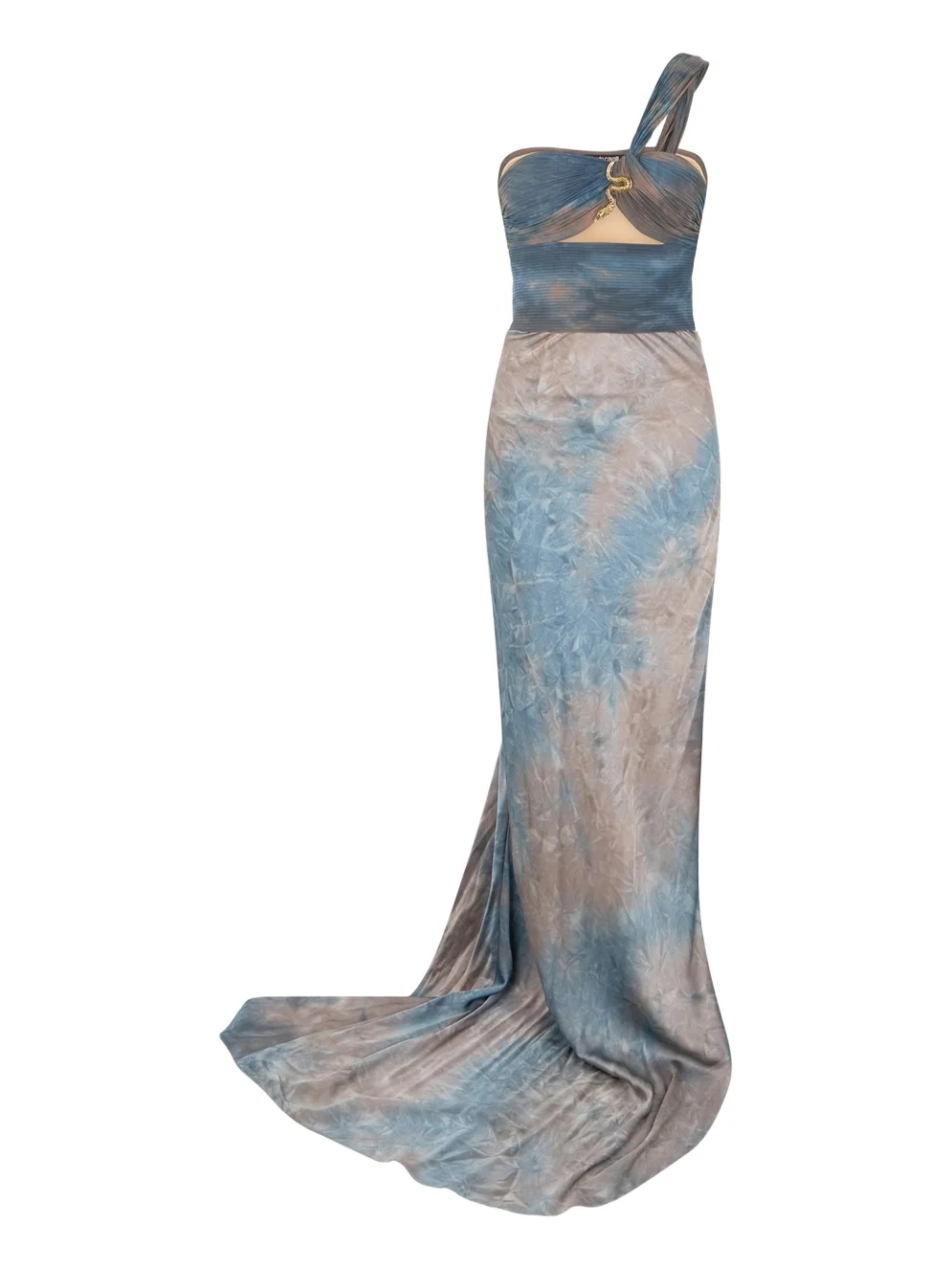 Roberto Cavalli Long Tie-Dye Effect Dress With Jewel Detail